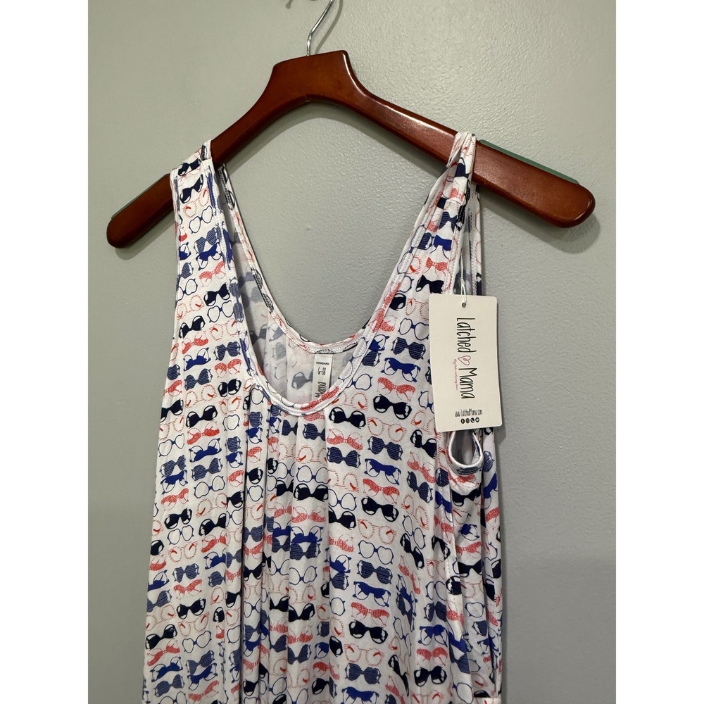 Latched Mama Nursing romper Sunglasses Print Viscose Size 6-18 NWT